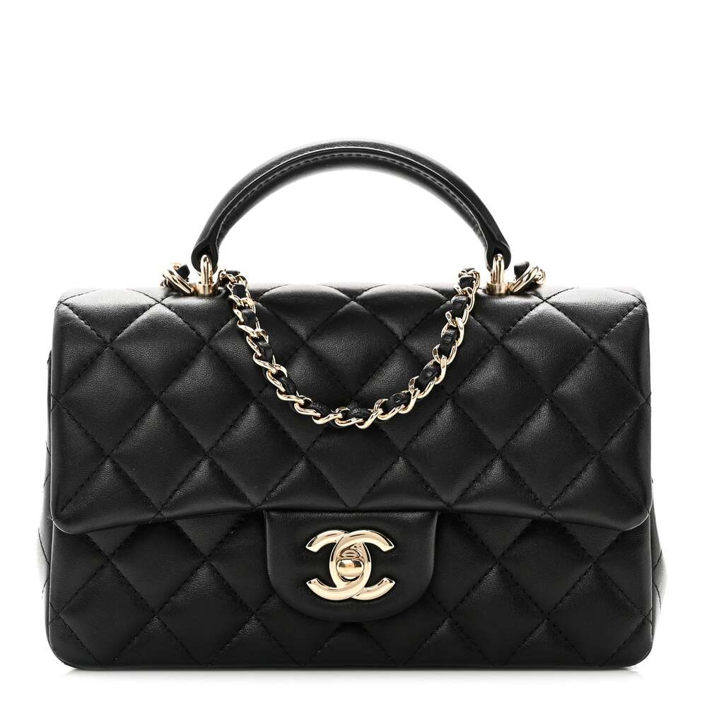 Chanel Lambskin Quilted Mini Top Handle #264375C74B